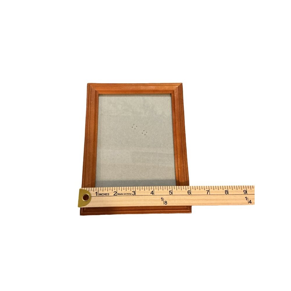 Set Of 3 Oak Picture Frames Varying Sizes With Glass Panels & Rustic Finish - Picture 3 of 10